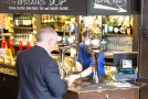 Inside the pub.