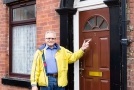 At the doorstep. Breathing the same air my dad breathed 112 years earlier. "Awesome."