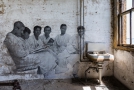 Wall mural - dressed in robes as if in a spa
